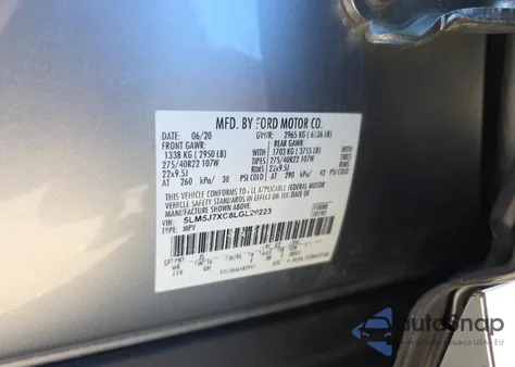 2020 Lincoln Aviator Reserve z USA, uszkodzony, nr VIN 5LM5J7XC8LGL29223